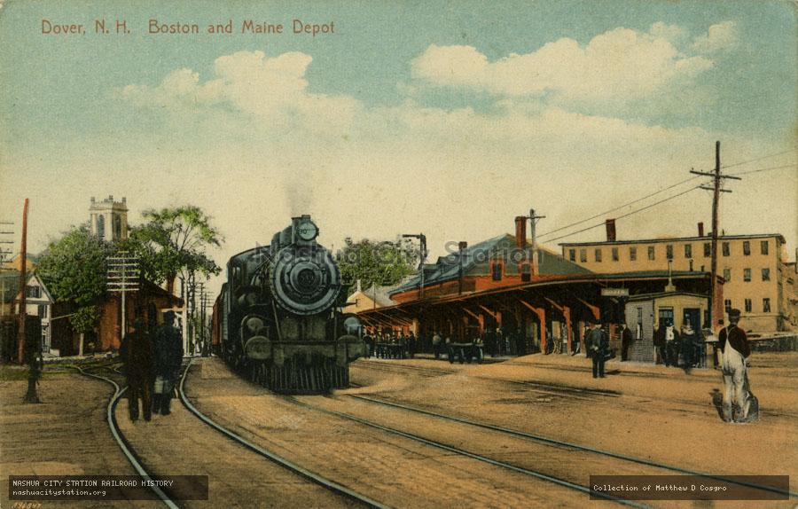 Postcard: Dover, New Hampshire Boston & Maine Depot